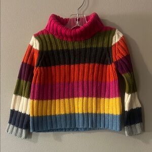 Sears Vintage Multicolor Striped Turtleneck Sweater